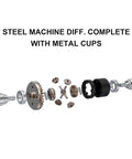 One Twelfth Scale RC Car Spare Parts Beefed Up Sintered Steel Spur Gear Drive Pinions And Steel Machine Diff With Metal Cups