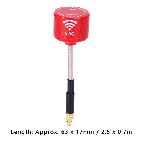 Red 5.8Ghz FPV Drone Antenna High Gain Bendable Directional For Steady Pro Grade Video Transmission With 100MHz Bandwidth MMCX
