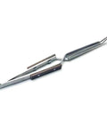 Premium Auto Closing Crosses Soldering Tweezer Clip With Insulated Welding Clamp For Jewelry Crafting Featuring Straight Elbow Tip Design.