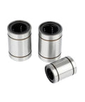 25mm Linear Ball Bearing Long Type for 3D Printers and CNC Parts High Precision Smooth Linear Motion Bearing Steel Durability Dope for DIY Projects Pro Builds and Creative Maker Setups, three silver bearings