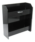 Black Junior Oil Cabinet Organizer for Garage and Trailer, Enclosed Aluminum Cabinet That Holds 12 Quarts, Compact Space Saver