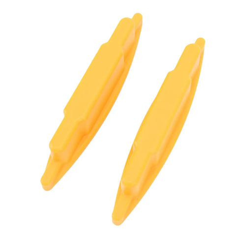 GOWENIC 2PCS Magnetic Stud Finder for Drywall and Wood, durable yellow ABS construction, two pack for easy stud locating.