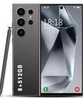 Crisp 6.8 Inch 5G Unlocked Android Cell Phone With S Pen 8GB Ram 512GB Storage Smartphone in titanium black finish.