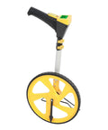 Real Deal Digital Measuring Wheel With Crisp Backlit Lcd Screen And Telescoping Handle Stretching To Forty Inches showing detailed wheel and handle.