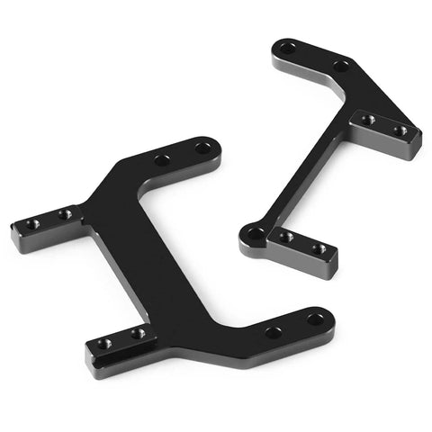 One Tenth RC F10 CNC Aluminum Portal Axle Servo Mount Low Center Of Gravity For One Tenth RC Crawlers Upgrades Fits VS4 10 Vanquish Phoenix F10 Portal Axle LCG Chassis, black anodized, side view