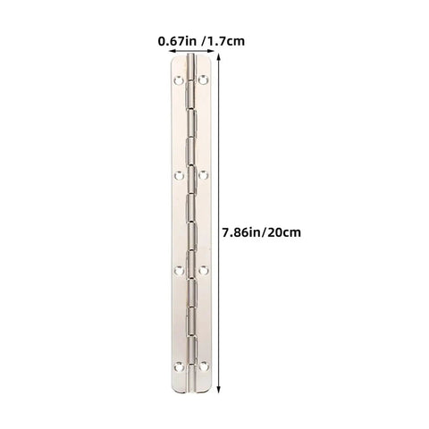 Long Metal Piano Hinge Set For Wooden Boxes And Jewelry Boxes Heavy Duty Cabinet And DIY Project Hinges 7.86in length