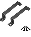Black Rustic Barn Door Handle Set 6.42 Inch Two Pack for gates sheds garages and sliding doors heavy duty satin finish farmhouse