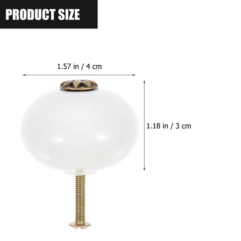 Two Pack Single Hole Dresser Handles For Cabinets And Drawers White Antique Round Door Knobs Product Size 4x4x3 cm