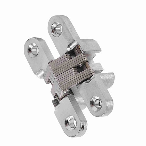 Hidden Hinge Set Dope Durable Zinc Alloy Cross Hinges For Seamless 180 Degree Door Swing In Cabinets And Modern Homes, Rust Proof
