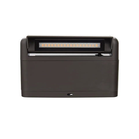 Front view of Linear Adjustable 12V Path And Area Light With Riser And Stem Kit 3000K Warm White Built In LED Black Finish