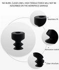 Heavy Duty Manipulator Vacuum Suction Cup Set, VP Style rubber suction pad showing seamless fit and clear design structure.