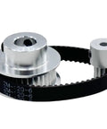 Rock Solid 2GT Timing Pulley Set With Giant Gear Ratio Of Three To One For Smooth Power Transfer And Super Tight Tension Using Wide Belt Compatibility Options And Mega Bore Sizes Up To Twelve Millimeters For Heavy Duty Builds That Last, alloy pulley set with belt