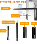 Components of Cartridge Extractor Tool For Moen 1200 1222 1225 PosiTemp Valves Pro Grade ONA Style Faucet Removal Puller