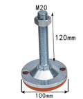Heavy Duty Self Leveling Feet M20 With Swivel Levelers For Home Office Workshop And Industrial Equipment Built To Last Stainless Steel Durable And Easy To Install Height And Angle Adjustments For Stable Leveling In Any Setting, M20 x 120mm