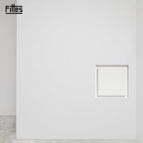 Seamless Flush Access Panel Cover Solid Steel 12 By 12 Inch White Paintable Wall Concealment Door flush-mounted in drywall.