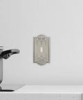 Meadows Light Switch Cover Plate In Greek Revival Style With Decorative Border And Curved Edges For A Sleek Home Decor Upgrade