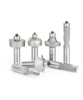 7 Pc Heavy Duty Carbide Tipped Router Bit Set With Solid One Half Inch Shank No Frills Woodworking Kit for precise cuts.