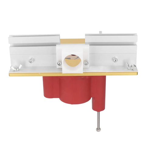 Heavy Duty Router Table Lift Assembly With Precision Micro Dial Insert Plate And Sliding Guide Ruler For Quick Woodworking Milling
