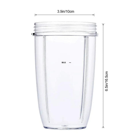 2 Pack 24 Ounce Replacement Cups With To Go Lids Compatible With NutriBullet 600W And Pro 900W Blenders, BPA Free Design