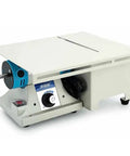 Heavy Duty Benchtop Table Saw With Rip Through Power For Wood And Metal, compact design with 750 watt motor and adjustable settings.