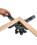 4 Inch Miter Vise For Picture Framing 90 Degree Clamp With 360 Degree Swivel 3 Point Leveling Beefy Cast Iron Benchtop Mount