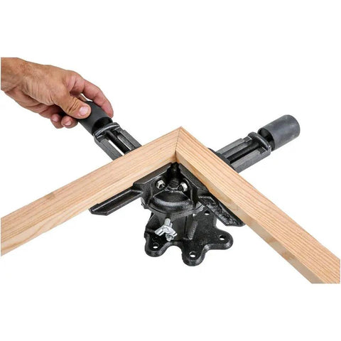 4 Inch Miter Vise For Picture Framing 90 Degree Clamp With 360 Degree Swivel 3 Point Leveling Beefy Cast Iron Benchtop Mount