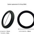Two Pack Silicone Gasket Replacement Kit For Coffee Makers, Group Head Seals For ES601 ES655 ES701 Models, Black