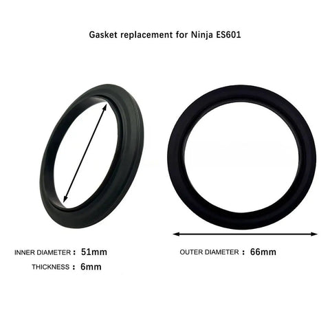 Two Pack Silicone Gasket Replacement Kit For Coffee Makers, Group Head Seals For ES601 ES655 ES701 Models, Black