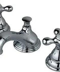 Royale Widespread Lavatory Faucet With Metal Cross Handles, Polished Chrome, Deck Mount 8 Inch To 16 Inch Spread, Sleek 4-Inch Spout