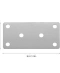Stainless Steel Corner Desk Connector Brace Pack Of 10 For Wood Furniture Heavy Duty Mending Plate with dimensions 8x4 cm