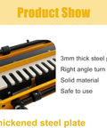 Pro Grade Manual Dovetail Jig With Milling Cutter Producing Dead Tight Semi Blind Joints Solid Aluminum And Steel Build showing 3mm thick steel plate.
