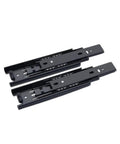 Bottom Mounted Concealed Drawer Slides For Smooth Quiet Open And Close Pro Grade Metal Runners Durable Construction Hidden Under Drawer Design Easy Install Heavy Duty Support For Cabinets And Dressers, 10-inch black metal pair