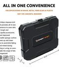 ENERTWIST titanium drill bit kit, 230-piece, in black plastic carrying case with logo