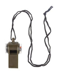 Army green 3 In 1 Emergency Survival Gear Whistle Compass Thermometer With Lanyard for Outdoor Camping and Hiking Waterproof and Durable