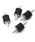 4 Piece Rubber Anti Vibration Mount Kit With M4 M5 M6 M8 Bobbin Mounts, Threaded Isolators For Fitness Equipment, Air Conditioning, And Welding Machines, Heavy Duty Vibe Dampers To Quiet Rattle And Reduce Vibration, black rubber threaded studs
