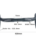 Aero Drop Bar Road Bike Handlebar 31.8mm Clamp 420mm Length AL7075 Aluminum Horns Bent For Low Air Resistance And Smooth Control