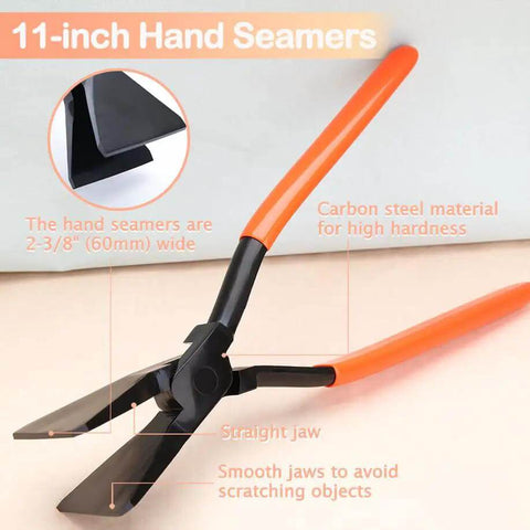 11 Inch Hand Seamers Sheet Metal Pliers With PVC Handle And Straight Jaws For Easy Bending And Flattening Of Aluminum Or Steel