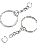 Split Key Ring Kit With Chains And Jump Rings, 100 Pieces, 1 Inch Silver Nickel Key Rings For DIY Keychains, Charms, Crafts
