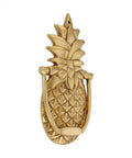 8 Inch Solid Brass Pineapple Door Knocker With Mounting Hardware Dope Front Door Accessory, side view showing detailed design