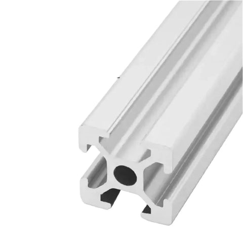 Close-up of Four Piece 20X20 TSlot Aluminum Profile Extrusion Frame Kit For CNC Machines showing end cross-section.