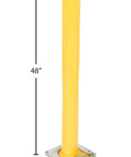 Tough As Nails Heavy Duty Welded Steel Safety Pipe Bollard With Quick Swap Surface Plate 48 Inches Tall 4 Point 5 Inches Wide In Sharp Safety Yellow Paint for industrial use.