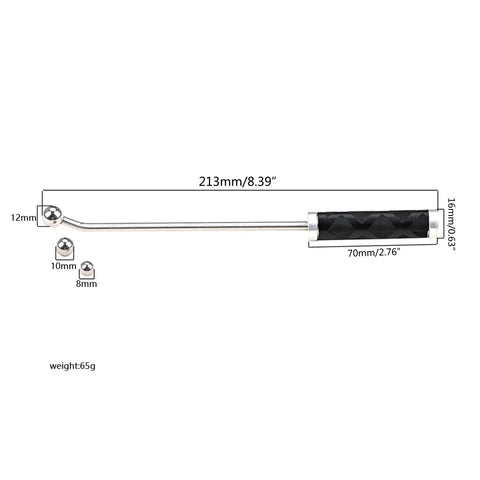 Pro Grade Saxophone And Wind Instrument Dent Repair Kit With Metal Ball Set And Long Rod, Perfect For Curved Necks, Works On Saxophones, Trumpets, French Horns And More, Smooth Finish Maintenance Tools, 213mm rod, 8mm 10mm 12mm balls