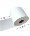 Heavy Duty Industrial Cleanroom Wipes, Lint Free Cellulose Polyester Blend Shop Rags For Nitty Gritty Grease And Oil Cleanup, 8X12 Inch roll with dimensions.