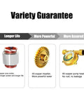 Components of High Performance 220V 100W Shower Booster Pump with copper motor, impeller, and pump head for durable use.