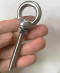 Heavy Duty Stainless Steel Eye Bolts With Washer And Nuts For Lifting Rings M6 Shoulder Eyebolts 85mm Total Length 50mm Thread Length