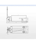Heavy Duty Manual Pallet Jack Truck With 27X48 Inch Forks design drawing showing dimensions and features.