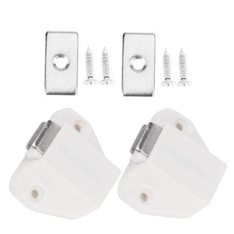 Heavy-Duty Single Door Magnetic Catch Latch for Cabinets with screws, easy install, strong hold, ABS construction, smooth finish