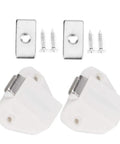 Sturdy 8-Pack Magnetic Cabinet Latches Keep Cupboard Doors Snug Strong Hold For Kitchen Bathroom Hallway And Outdoor Furniture Easy Install includes white magnetic latches with metal plates and screws.