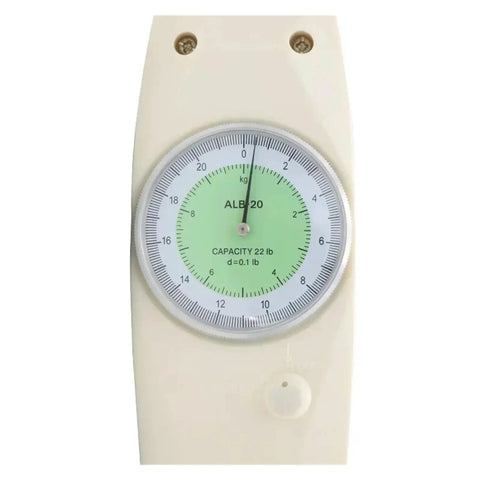 Analog Push Pull Force Gauge, Tension Meter With Peak Hold, Dual Newton Kilogram Display, Pro Grade Tension Tester For Precise Load Testing And Low Error Readings (100N), white analog dial