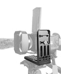 Built Tight Double Cheese Plates For Dslr Cameras With Straight Up Secure 1/4 And 3/8 Inch Screws Rock Solid L Bracket Mount with camera setup.